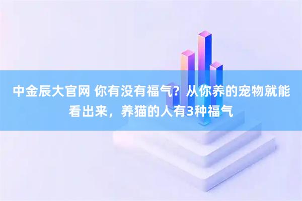 中金辰大官网 你有没有福气？从你养的宠物就能看出来，养猫的人有3种福气